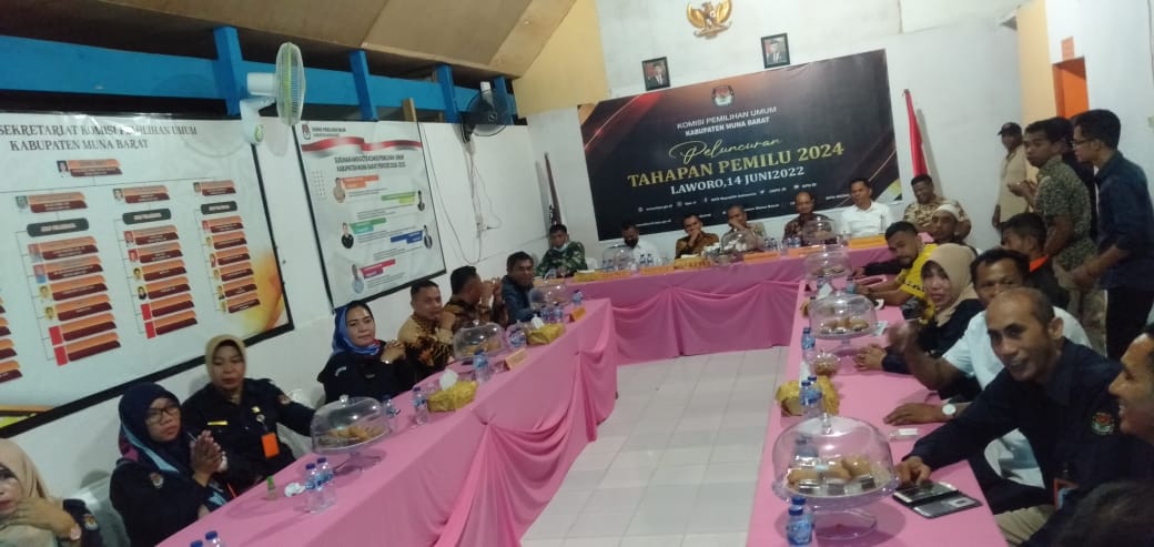 KPU Mubar mengikuti launching Tahapan Pemilu 2024. (Foto: Labulu)