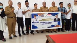 PELANTIKAN: Foto bersama usai pelantikan Pengurus Nasional Paralympic Commitee Indonesia (NPCI) Kabupaten Muna Barat periode 2022 - 2027. (Foto Labulu)