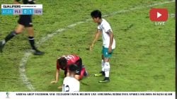 Laga Timnas Indonesia U-17 vs Timnas Palestina U-17 pada kualifikasi Piala Asia U-17. (Foto Istimewa)