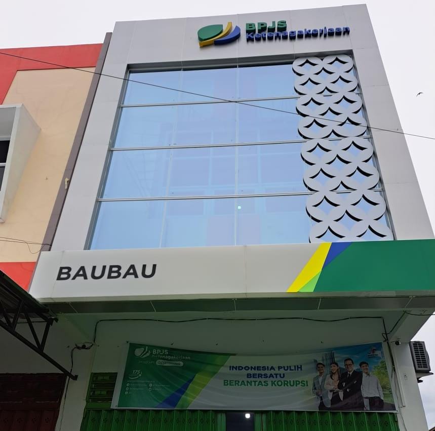 Kantor BPJS Ketenagakerjaan Kota Baubau (Foto : Istimewa)