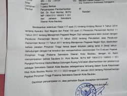 Beredar, Surat Pemberhentian Sekda dari Wali Kota Baubau