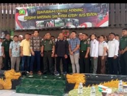 Dandim Buton Gelar Coffe Morning Bersama Insan Pers, Komitmen Ciptakan Keamanan