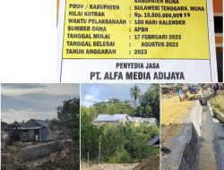 Warga Desa Lagasa Minta KPK dan BPKP Turun Awasi Proyek APBN 15,5 Miliar di Muna