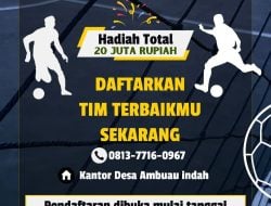 Rp 20 Juta Total Hadiah Open Turnamen Futsal Cup 1 2025 Desa Ambuau Indah